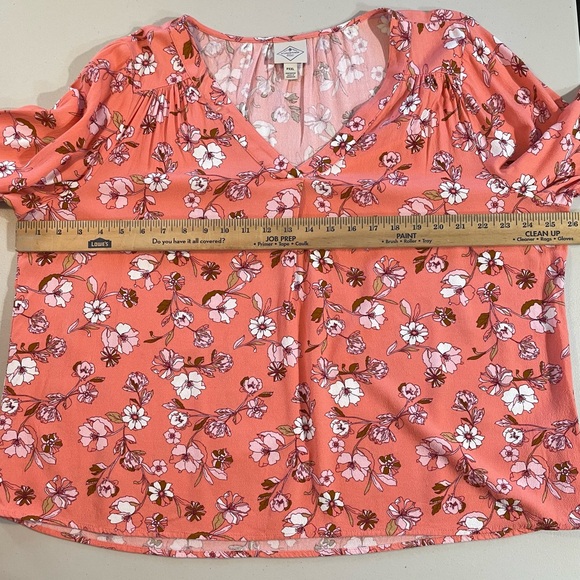 St. John's PXXL Bay Coral Floral Blouse GUC - Picture 3 of 6